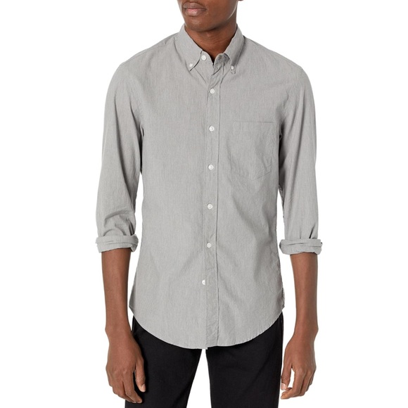 J Crew Mercantile Slim Fit Flex Shirt Gray Lightweight Beach Shirt - Picture 1 of 10